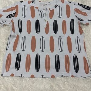 Kate Quinn Black and White Button Down Longboard Shirt